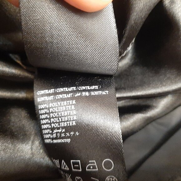 Bebe Women's Black Ruffle Trim Dress Jacket Size S - Picture 8 of 9